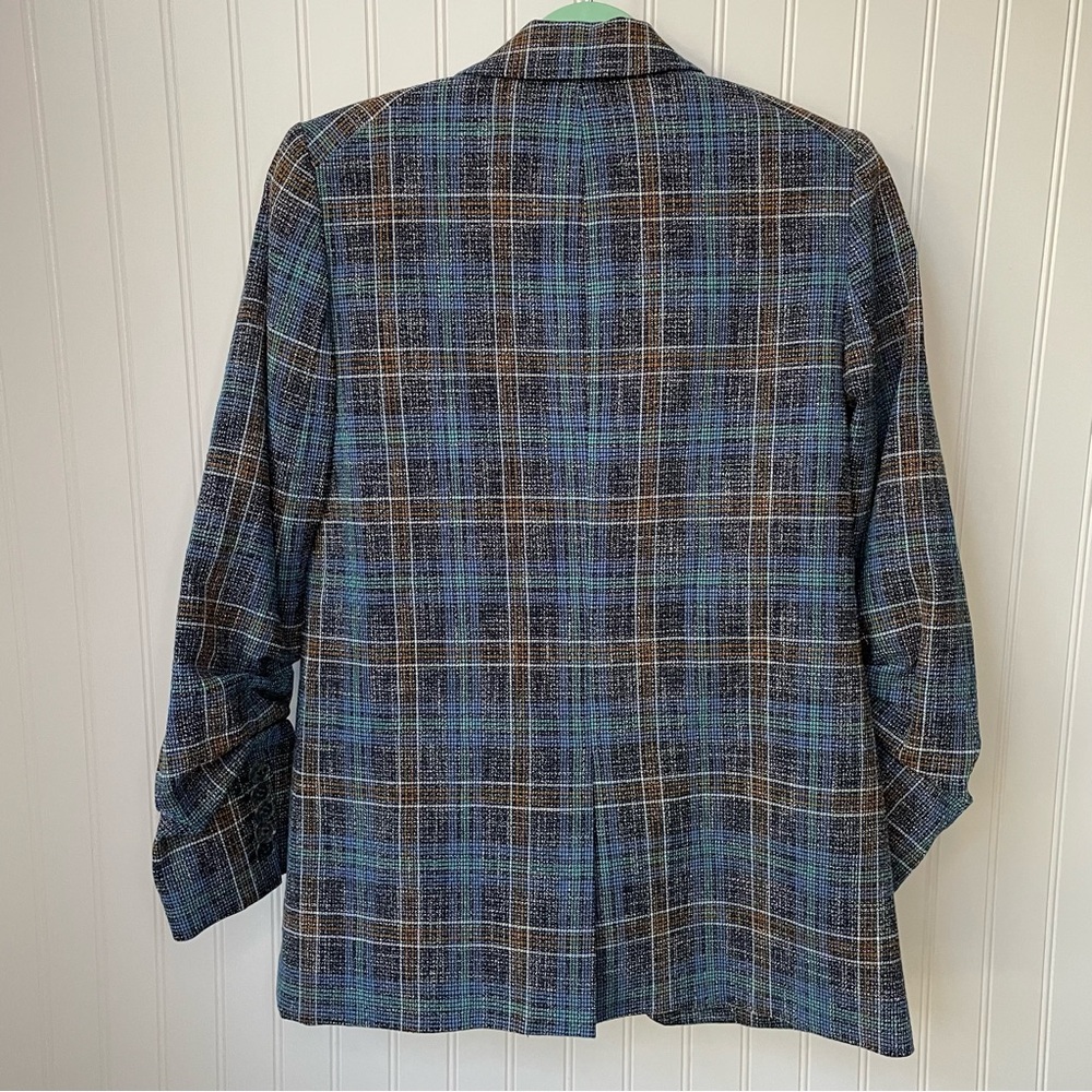 Veronica Beard Martel Dickey Jacket Blue Multi Plaid Blazer size 2 - Picture 9 of 15